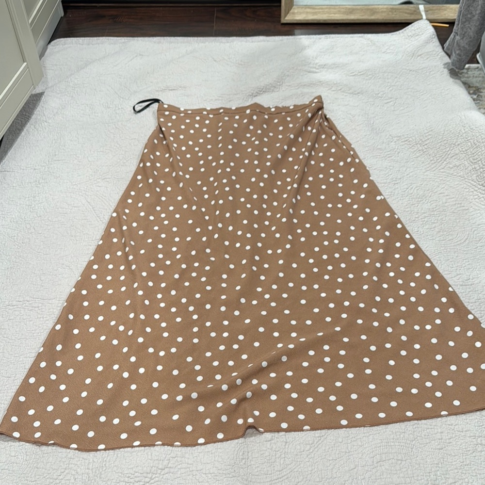Primark Brown A-Line Midi Wrap Skirt